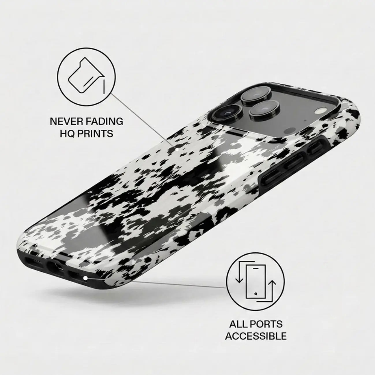 Western Cowhide Cowgirl Phone Case