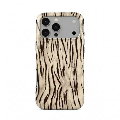 White Tiger Print Phone Case