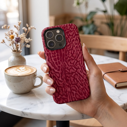 Red Leopard Print Phone Case