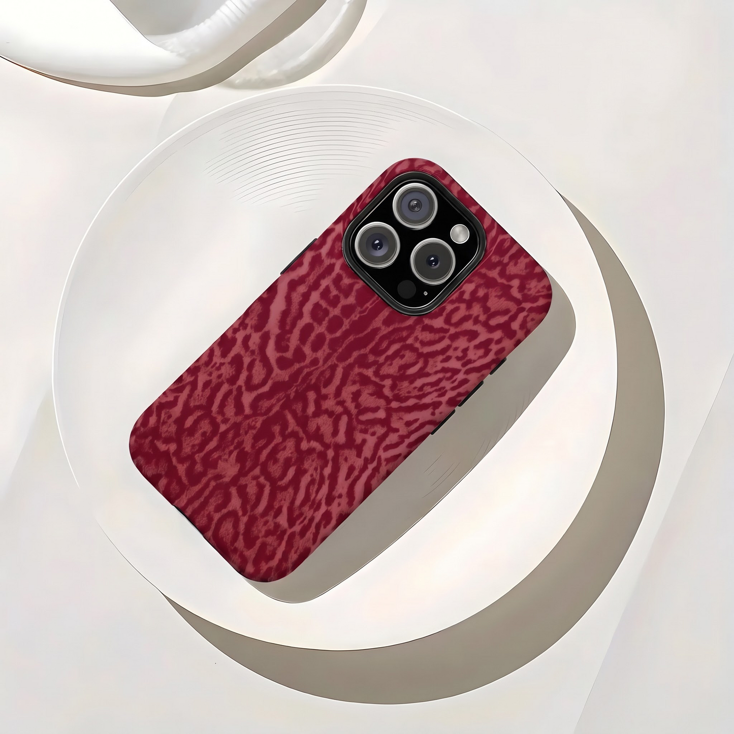 Red Leopard Print Phone Case
