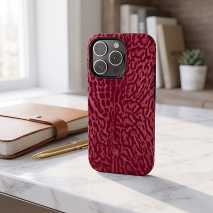 Red Leopard Print Phone Case