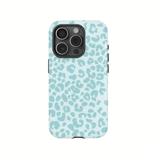 Light Blue Leopard Print Phone Case