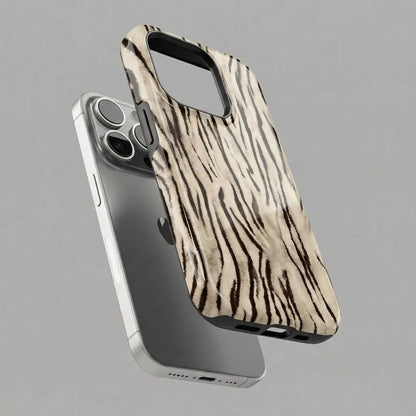 White Tiger Print Phone Case