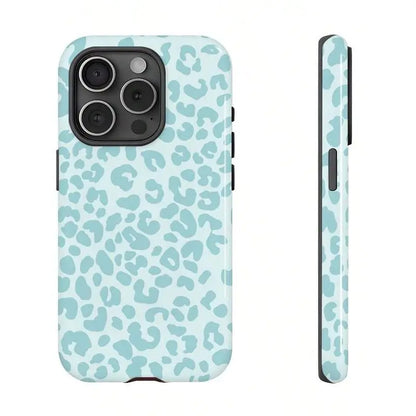 Light Blue Leopard Print Phone Case